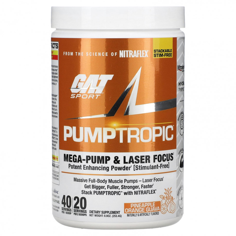 ������ ������ GAT, Pumptropic, ����� � �������� � ����������, 253,4 � (8,9 �����)  IHerb (������) ����