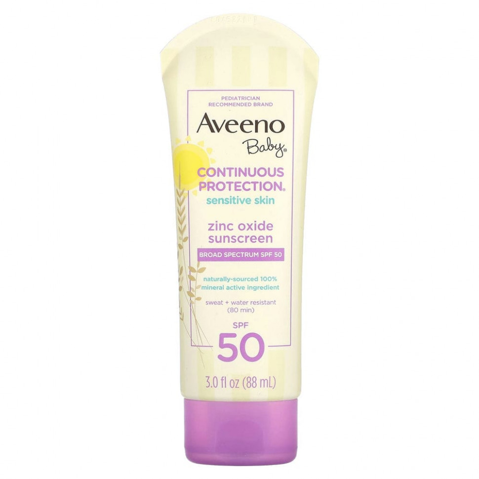 ������ ������ Aveeno, ��� �����, �������������� �������� � ������� �����, SPF 50, 88 �� (3 ����. �����)  IHerb (������) ����