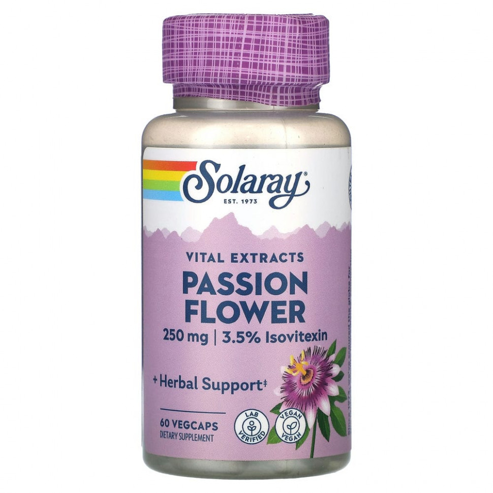 ������ ������ Solaray, Vital Extracts, Passion FLower, 250 ��, 60 ������������ ������  IHerb (������) ����