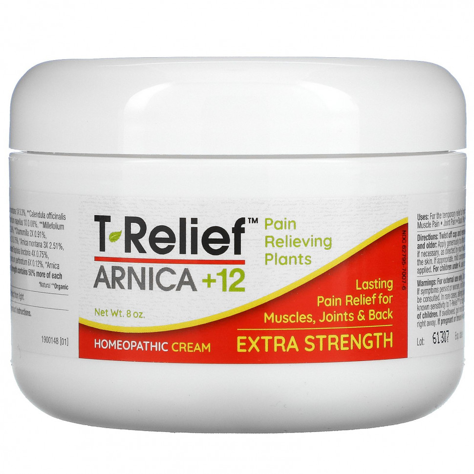 ������ ������ MediNatura, T-Relief, Plant-Based Extra Strength Pain Cream, 8 oz  IHerb (������) ����