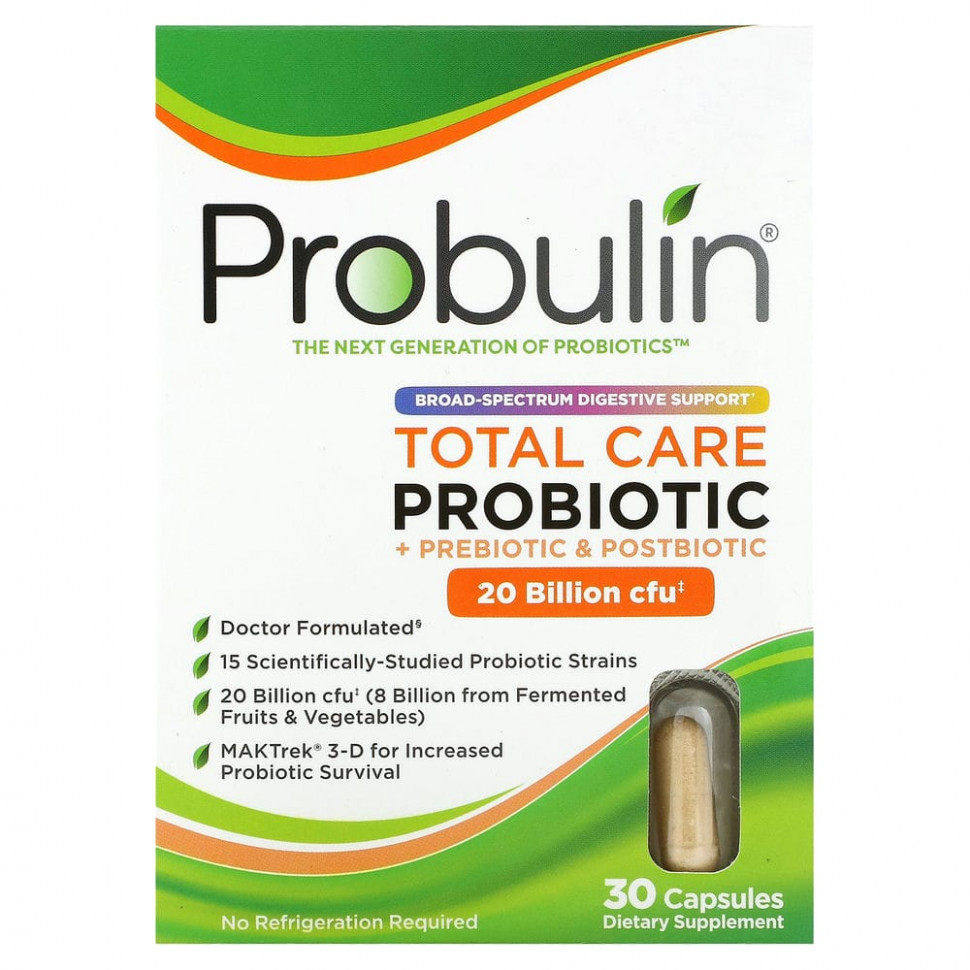 ������ ������ Probulin, Total Care, ���������, 20 ���� ���, 30 ������  IHerb (������) ����