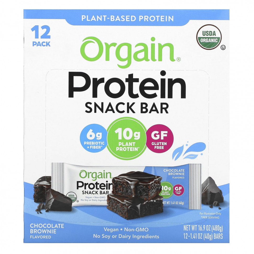 ������ ������ Orgain, Protein Snack Bar, ���������� ������, 12 ���������� �� 40 � (1,41 �����)  IHerb (������) ����