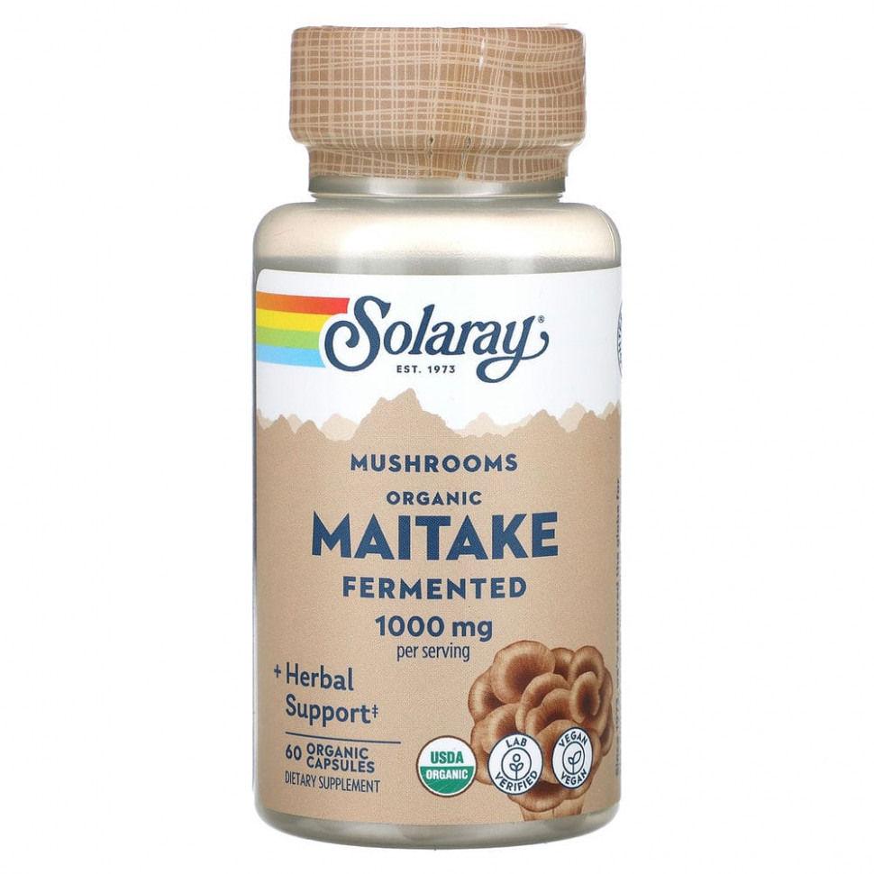 ������ ������ Solaray, Fermented Maitake, Mushrooms, 500 mg, 60 Organic Capsules  IHerb (������) ����