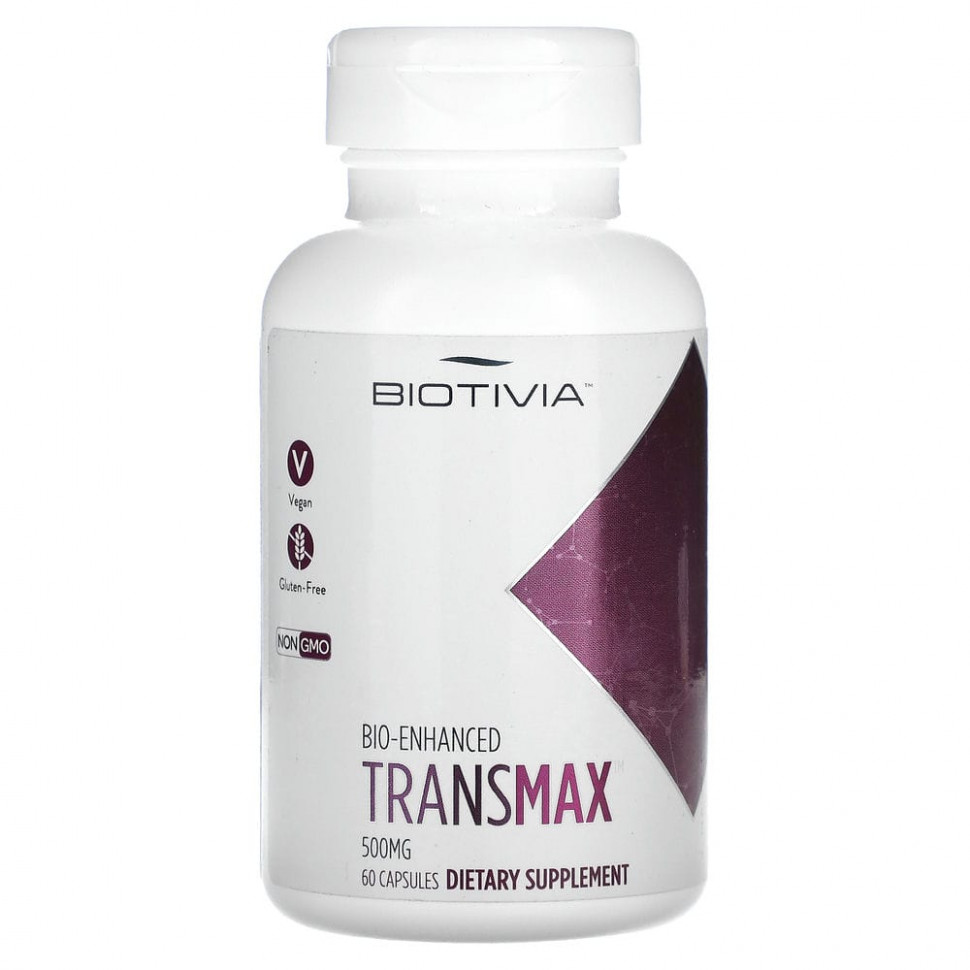 ������ ������ Biotivia, Transmax, 98% �����-�����������, 500 ��, 60 ������  IHerb (������) ����