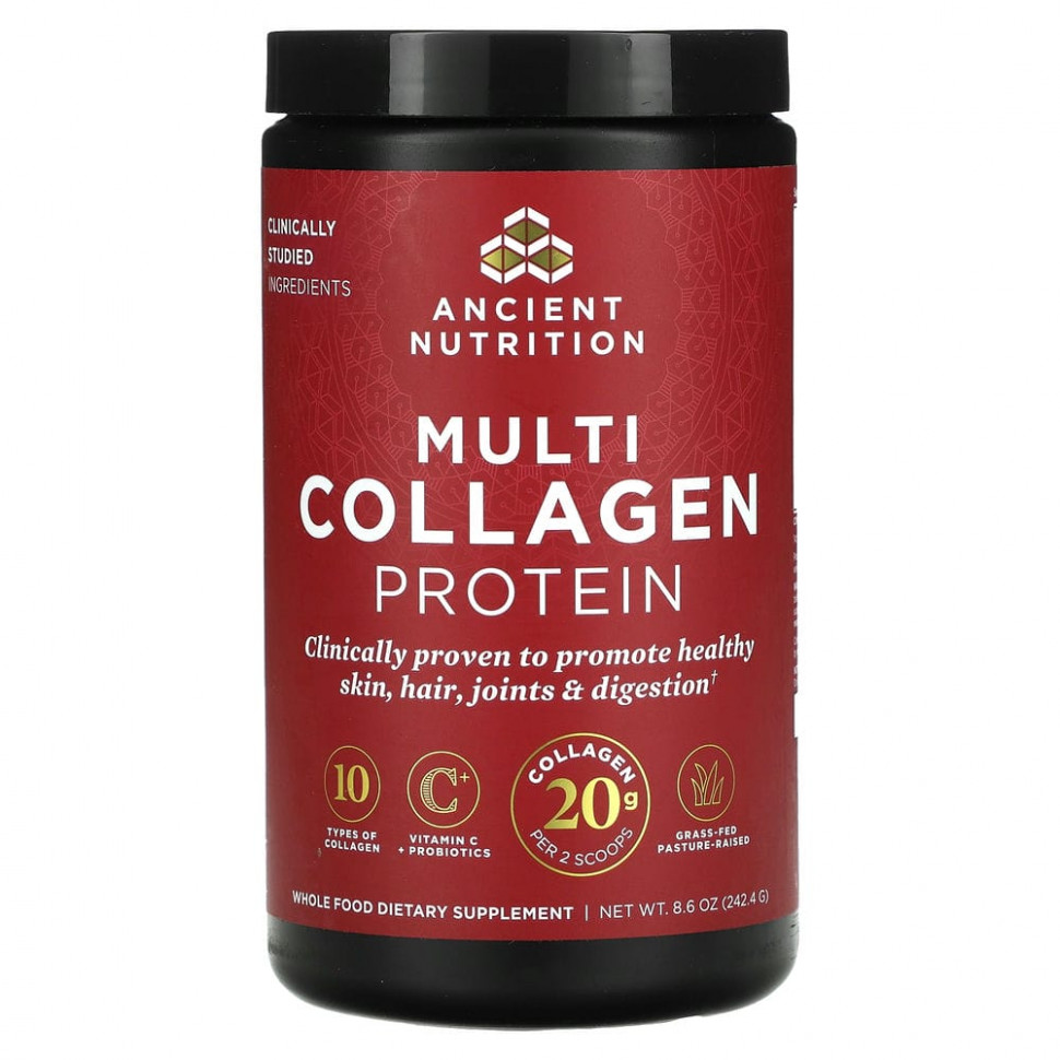 ������ ������ Dr. Axe / Ancient Nutrition, Multi Collagen Protein, 8.6 oz ( 244.8 g)  IHerb (������) ����