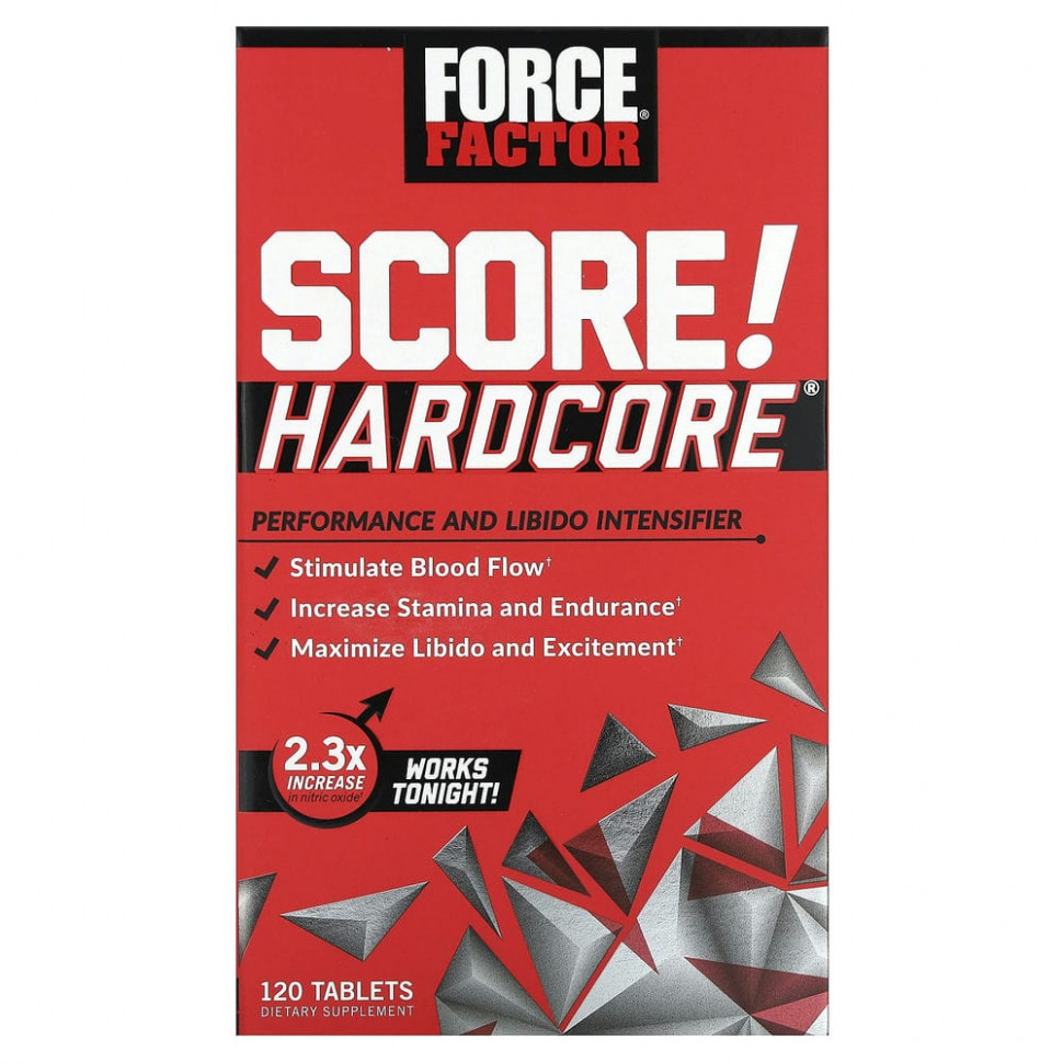 ������ ������ Force Factor, SCORE! Hardcore, �������� ��� ��������� ������������������ � ������, 120 ��������  IHerb (������) ����