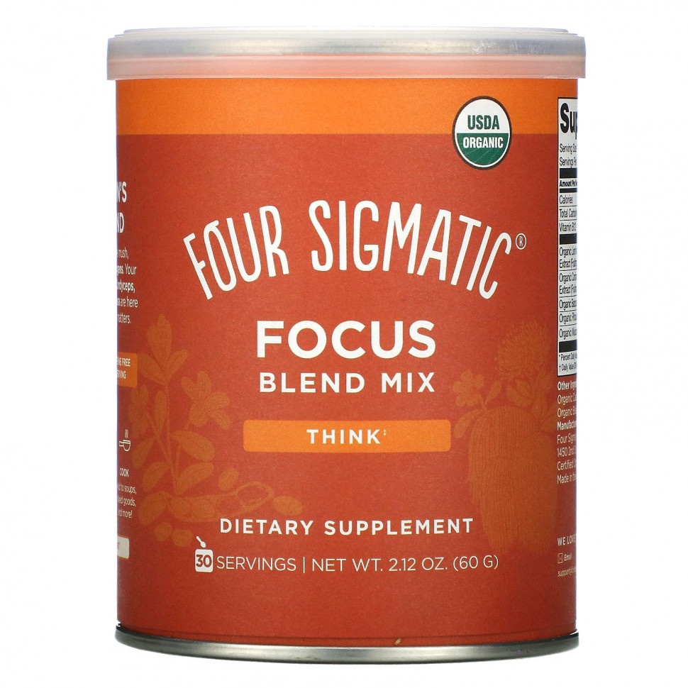 ������ ������ Four Sigmatic, ����� Focus Blend, 2,12 ����� (60 �)  IHerb (������) ����