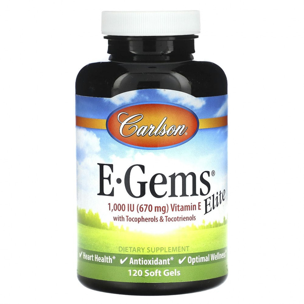 ������ ������ Carlson, E-Gems Elite, ������� E, 670 �� (1000 ��), 120 ������ ��������  IHerb (������) ����