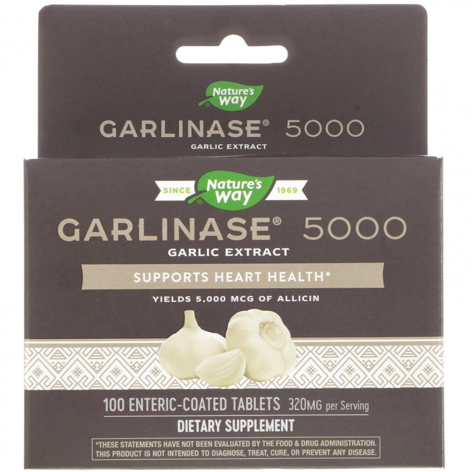 ������ ������ Nature's Way, Garlinase 5000, 320 ��, 100 ��������, �������� ���������-������������ ���������  IHerb (������) ����