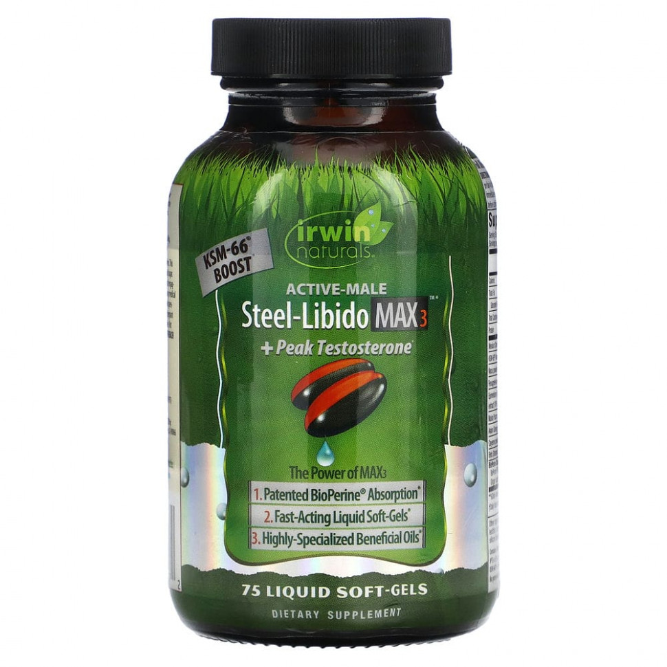 ������ ������ Irwin Naturals, Steel Libido Max 3 + Peak Testosterone, 75 ����������� ������  IHerb (������) ����