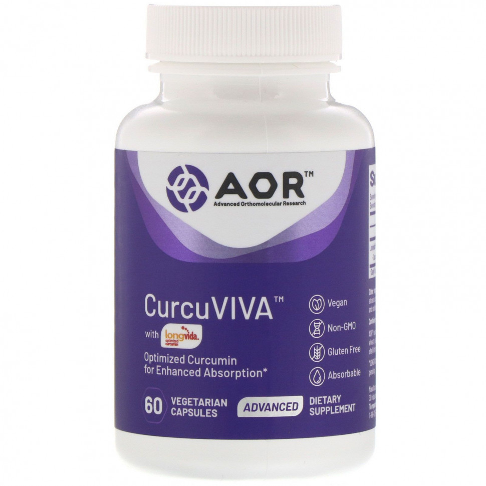 ������ ������ Advanced Orthomolecular Research AOR, CurcuViva, 60 �������������� ������  IHerb (������) ����