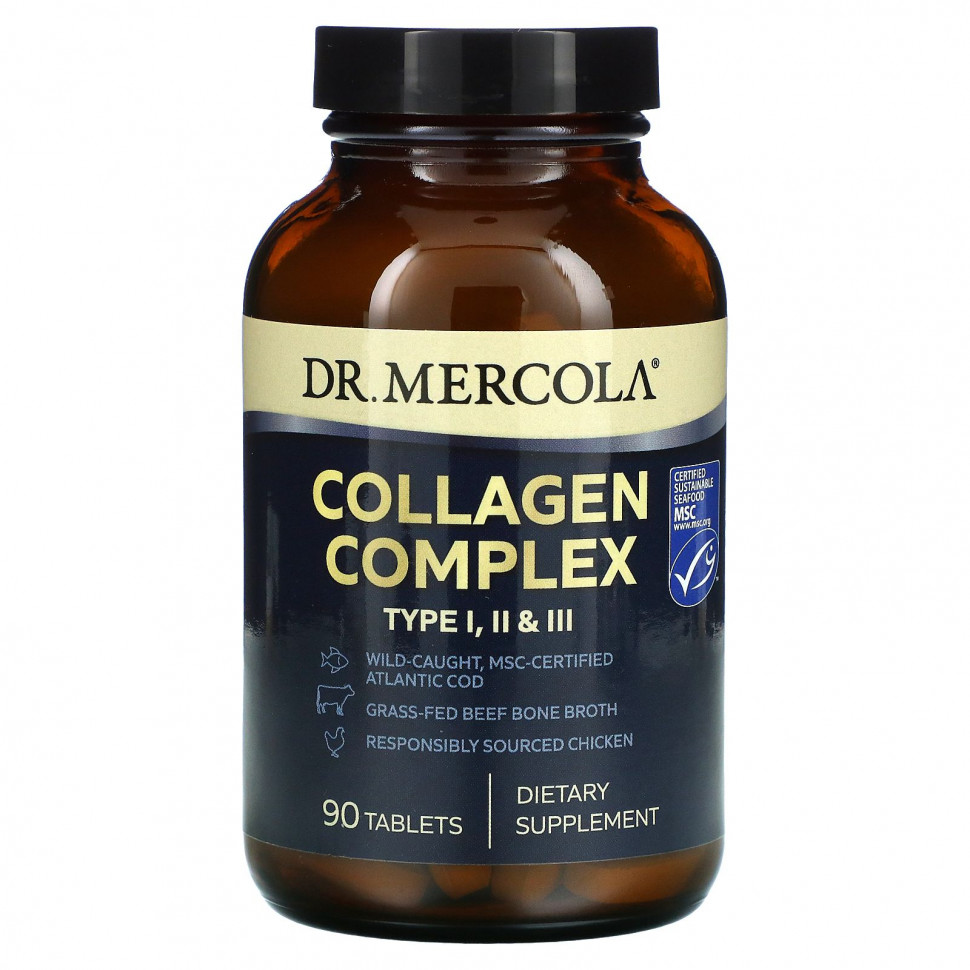 ������ ������ Dr. Mercola, Collagen Complex, ��� I, II � III, 90 ��������  IHerb (������) ����