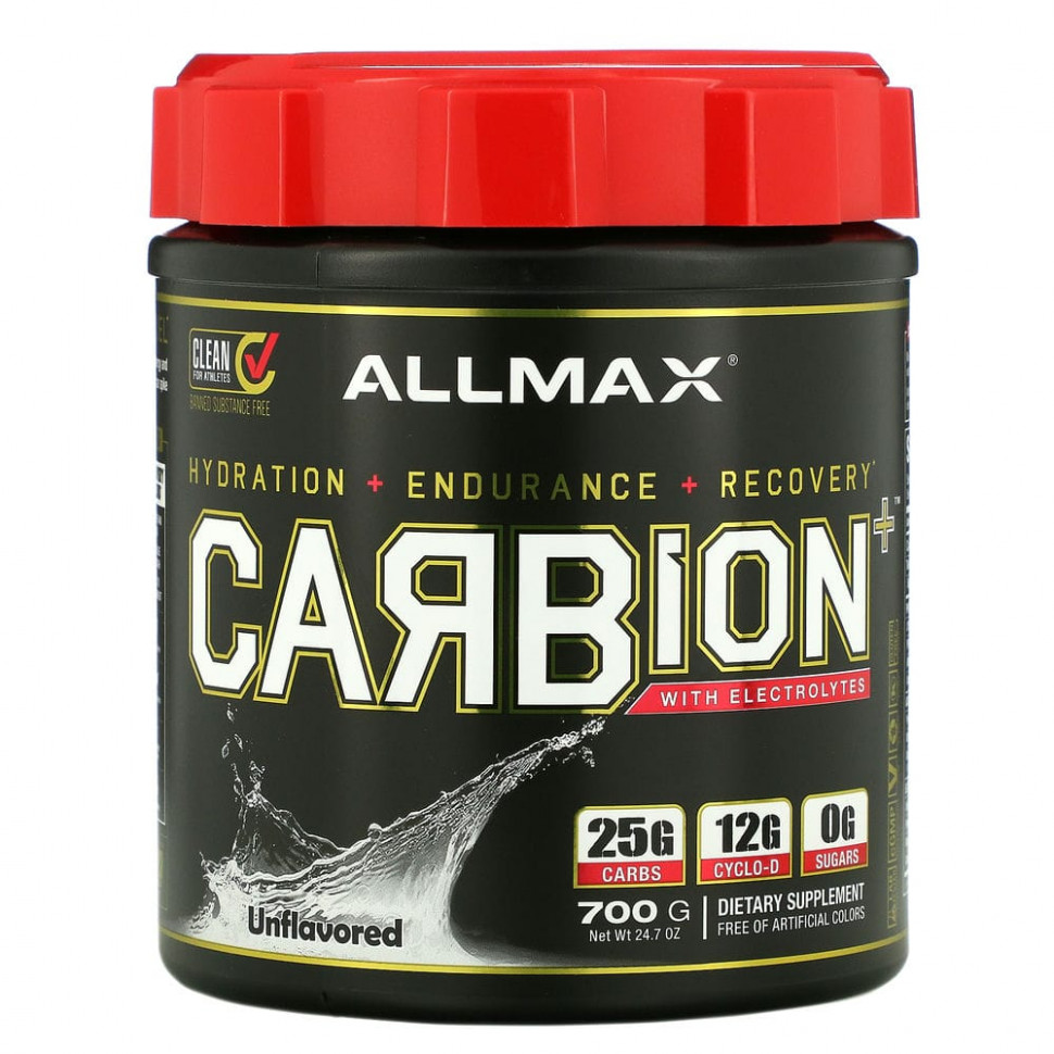 ������ ������ ALLMAX Nutrition, CARBion + � �������������, ��� ��������������, 24,7 ����� (700 �)  IHerb (������) ����