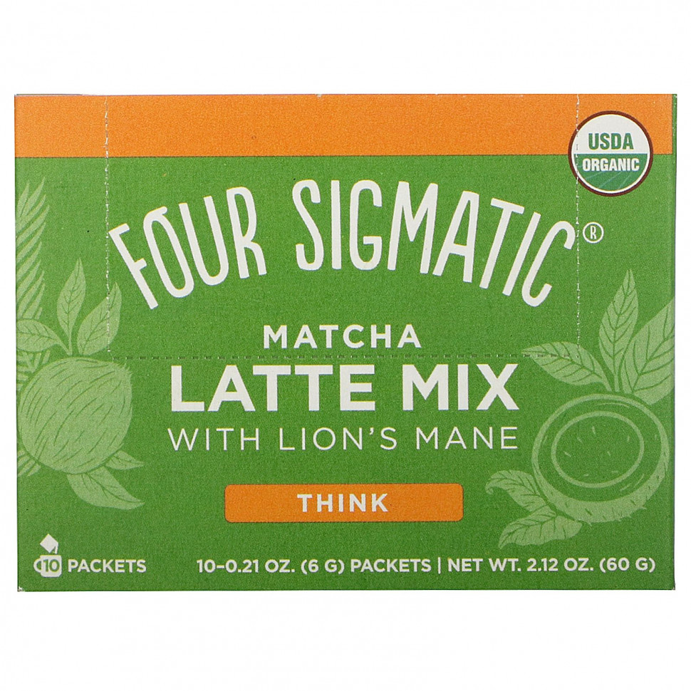 ������ ������ Four Sigmatic, Think, ����� ����� ����� � �������� �����������, 10 ��������� �� 6 � (0,21 �����)  IHerb (������) ����