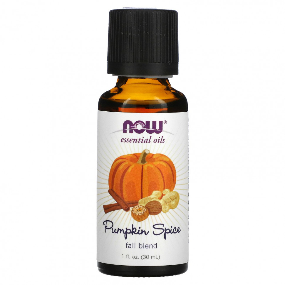 ������ ������ NOW Foods, Essential Oils, Pumpkin Spice, Fall Blend, 1 fl oz (30 ml)  IHerb (������) ����