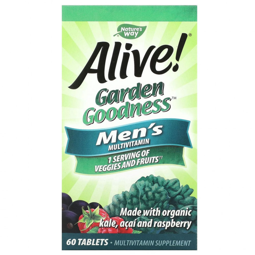 ������ ������ Nature's Way, Alive! Garden Goodness, �������������� ��� ������, 60 ��������  IHerb (������) ����