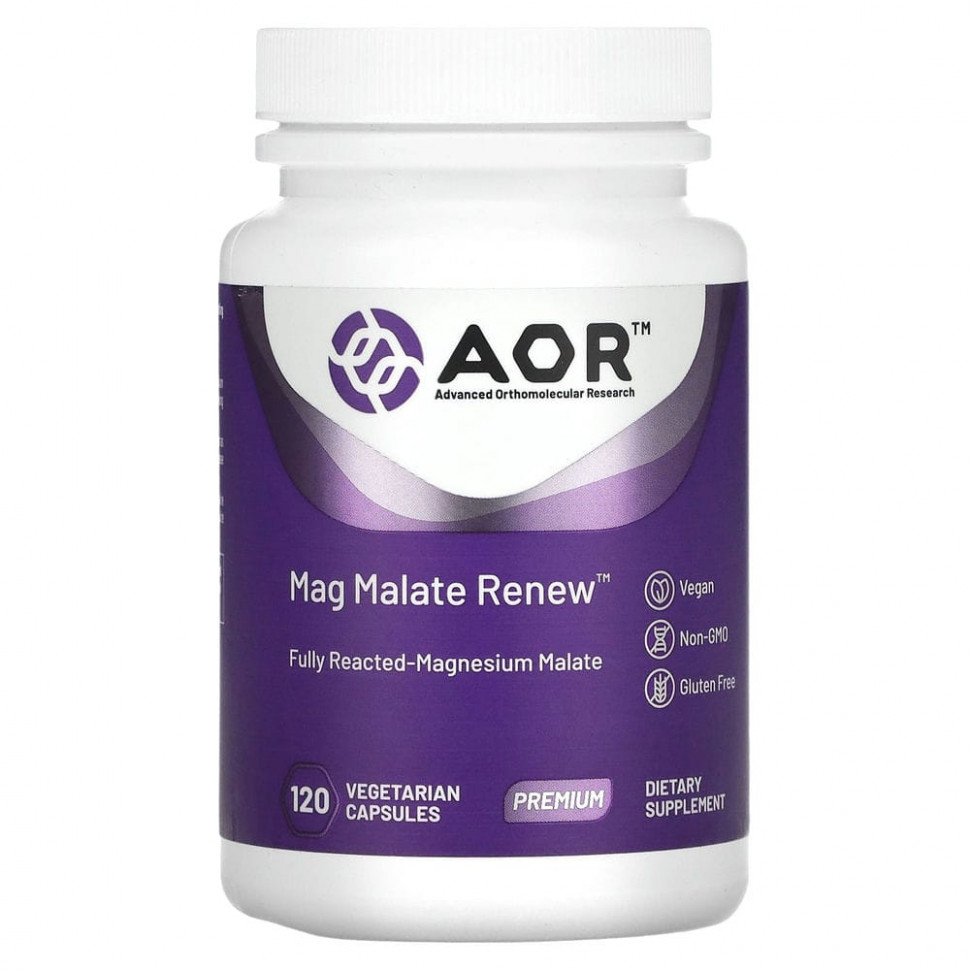 ������ ������ Advanced Orthomolecular Research AOR, Mag Malate Renew, 120 ������������ ������  IHerb (������) ����