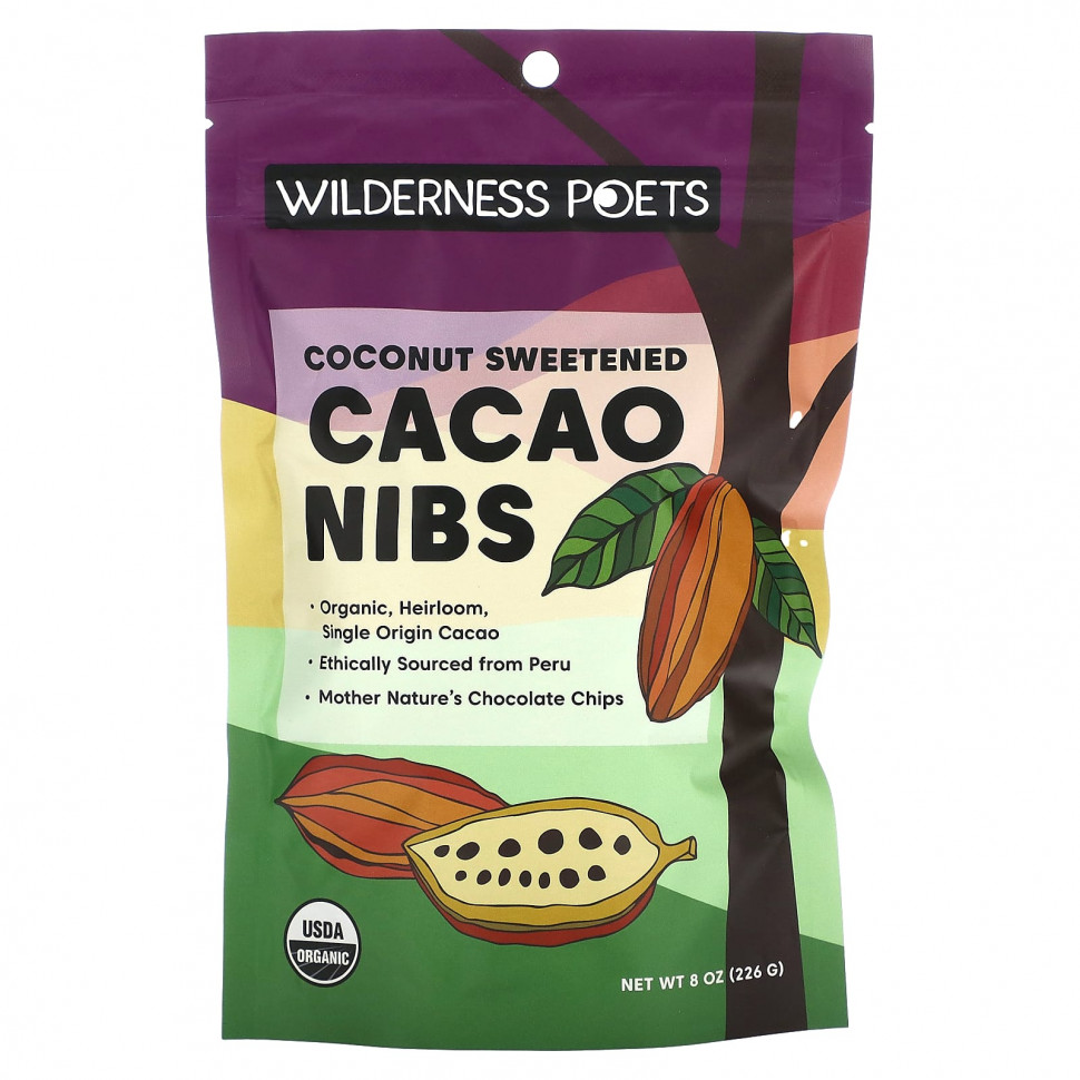 ������ ������ Wilderness Poets, Coconut Sweetened Cacao Nibs, 8 oz (226 g)  IHerb (������) ����