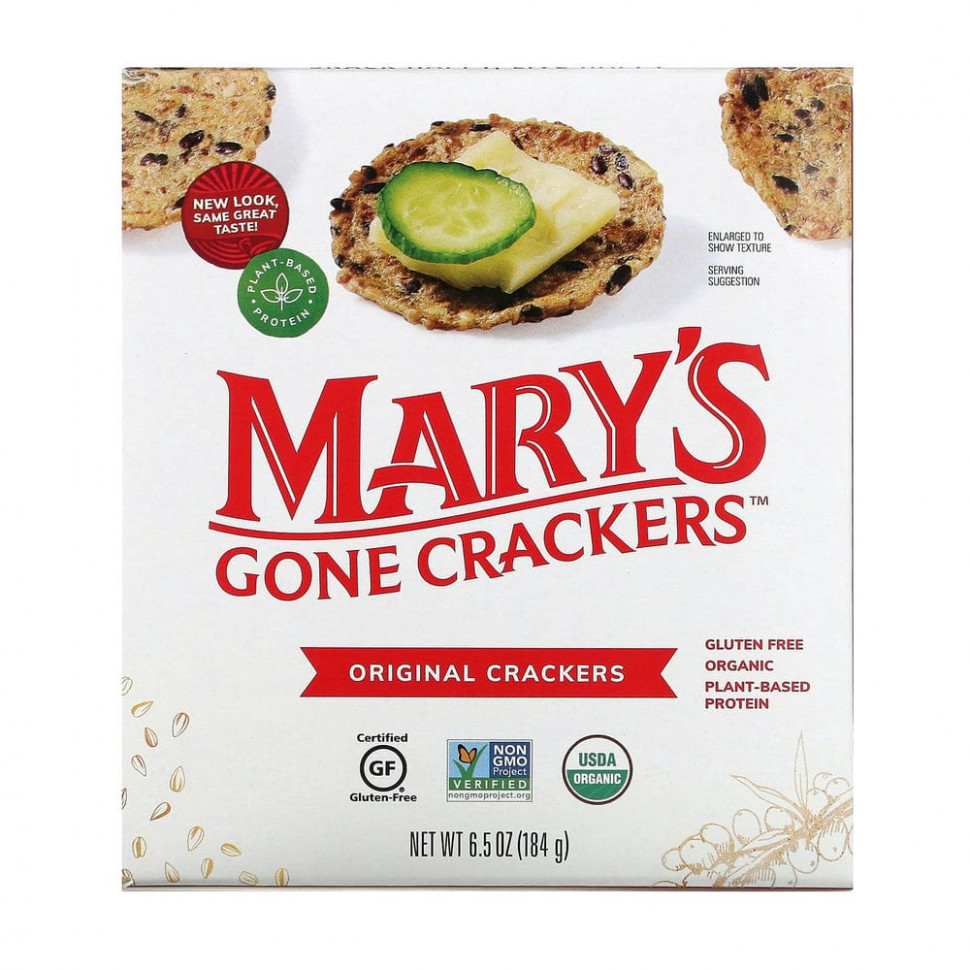 ������ ������ Mary's Gone Crackers, �������, ������������ ����, 184 � (6,5 �����)  IHerb (������) ����