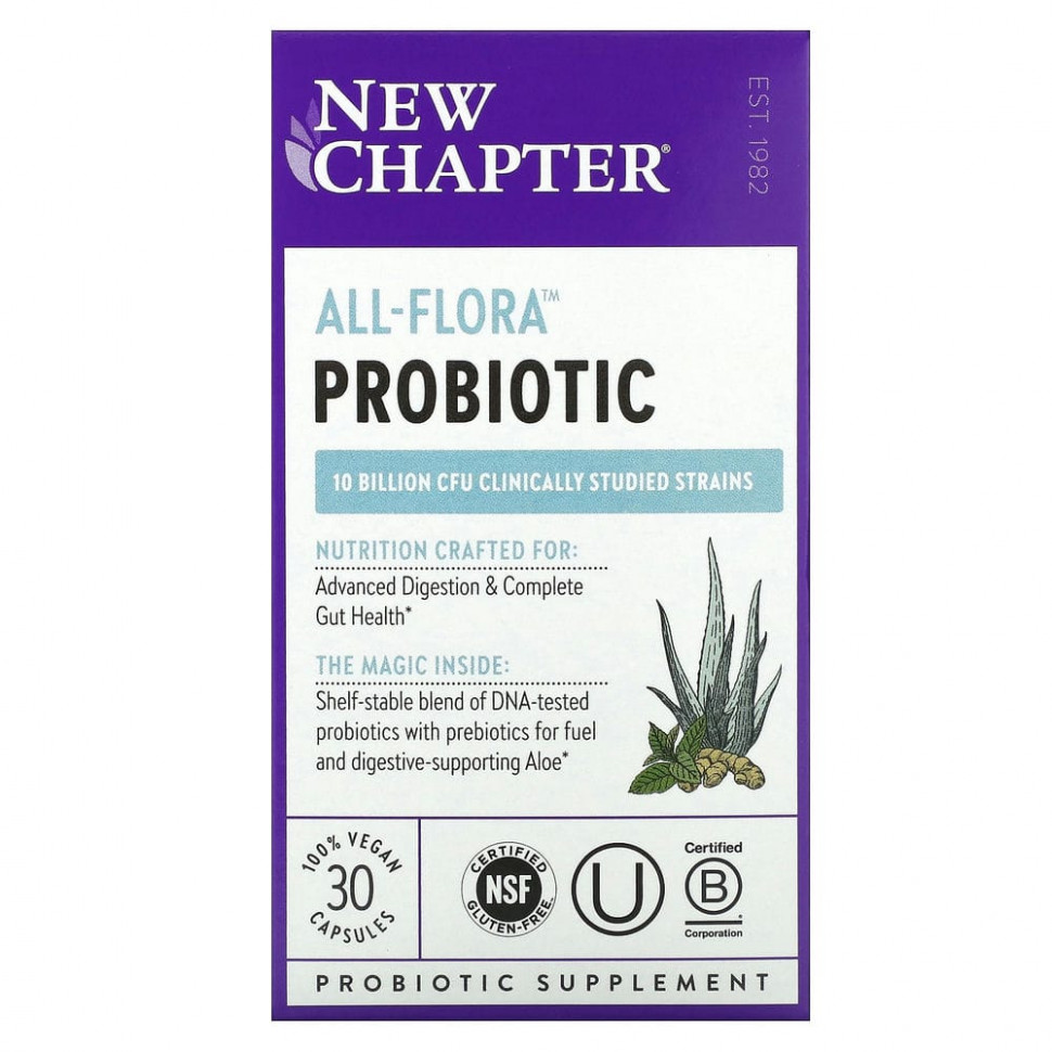 ������ ������ New Chapter, Probiotic All-Flora, 30 Vegan Capsules  IHerb (������) ����