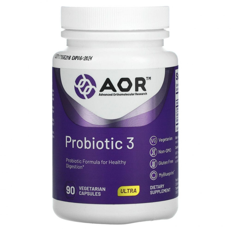 ������ ������ Advanced Orthomolecular Research AOR, Probiotic 3, 90 ������������ ������  IHerb (������) ����