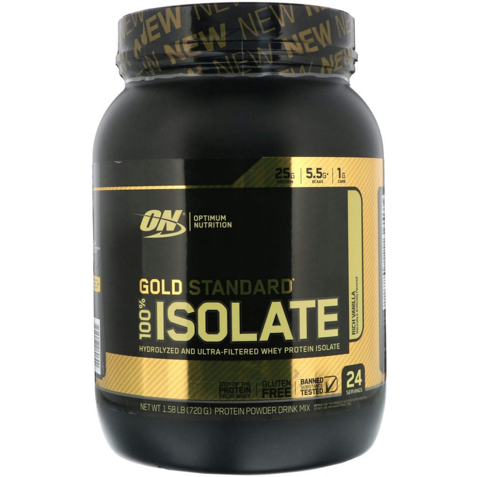 ������ ������ Optimum Nutrition, Gold Standard 100% Isolate, �� ������ ������, 720 � (1,58 �����)  IHerb (������) ����
