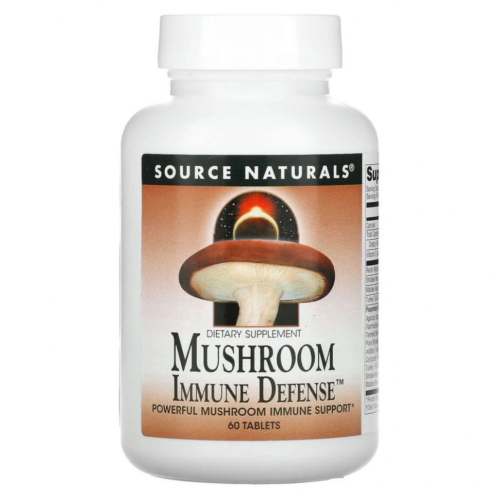 ������ ������ Source Naturals, Mushroom Immune Defense, �������� �� 16 ������, 60 ��������  IHerb (������) ����