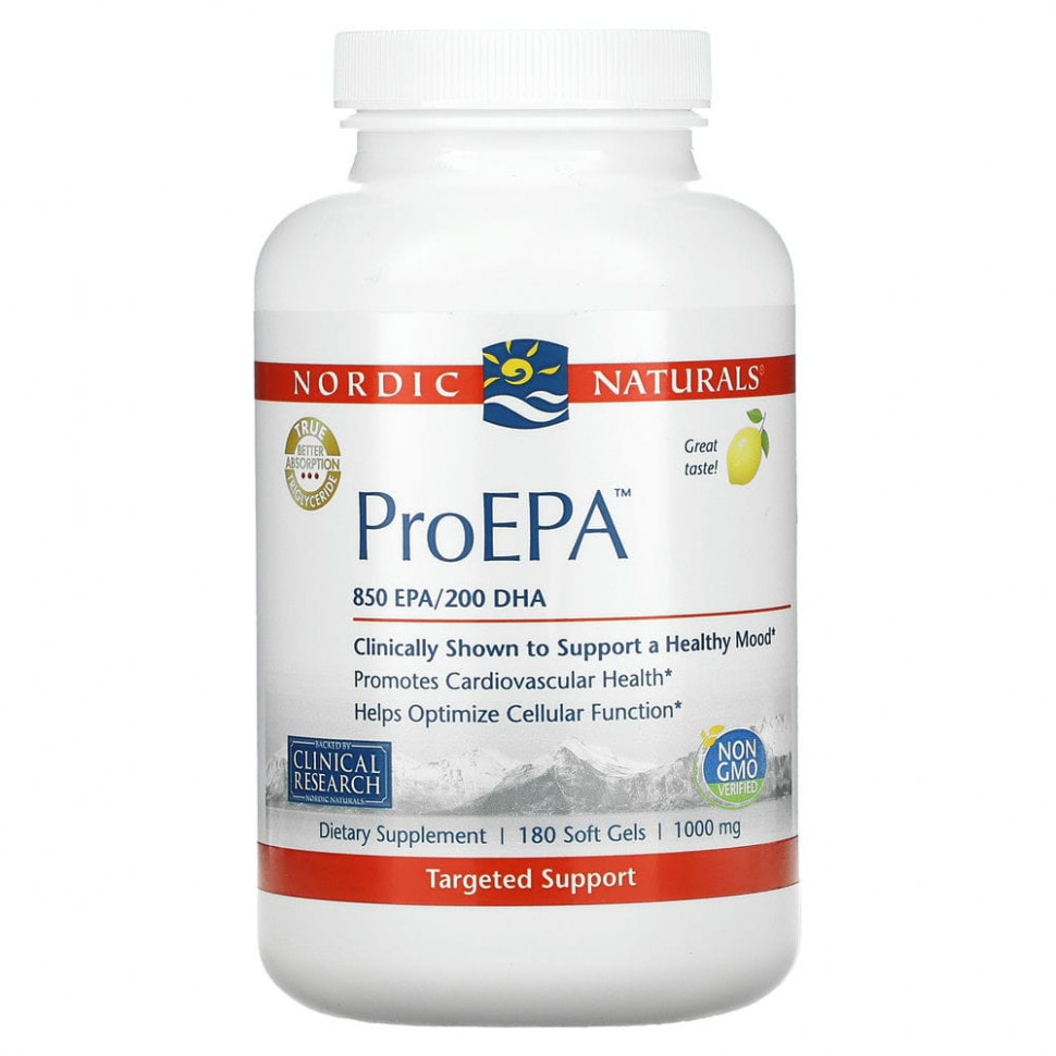 ������ ������ Nordic Naturals, ProEPA, �����, 1000 ��, 180 ������  IHerb (������) ����