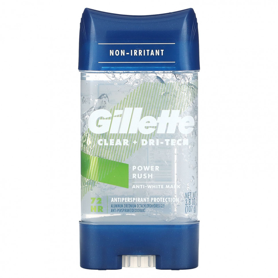 ������ ������ Gillette, Clear + Dri-Tech, ���������� � ��������������, Power Rush, 107 � (3,8 �����)  IHerb (������) ����