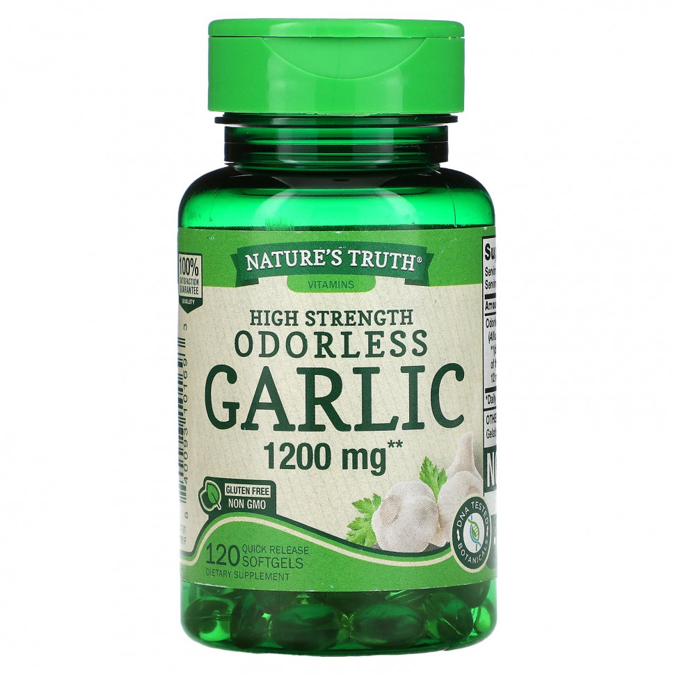 ������ ������ Nature's Truth, Odorless Garlic, High Strength , 1,200 mg, 120 Quick Release Softgels  IHerb (������) ����