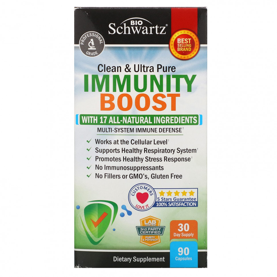 ������ ������ BioSchwartz, Clean & Immunity Boost, ��������� ����������, 90 ������  IHerb (������) ����