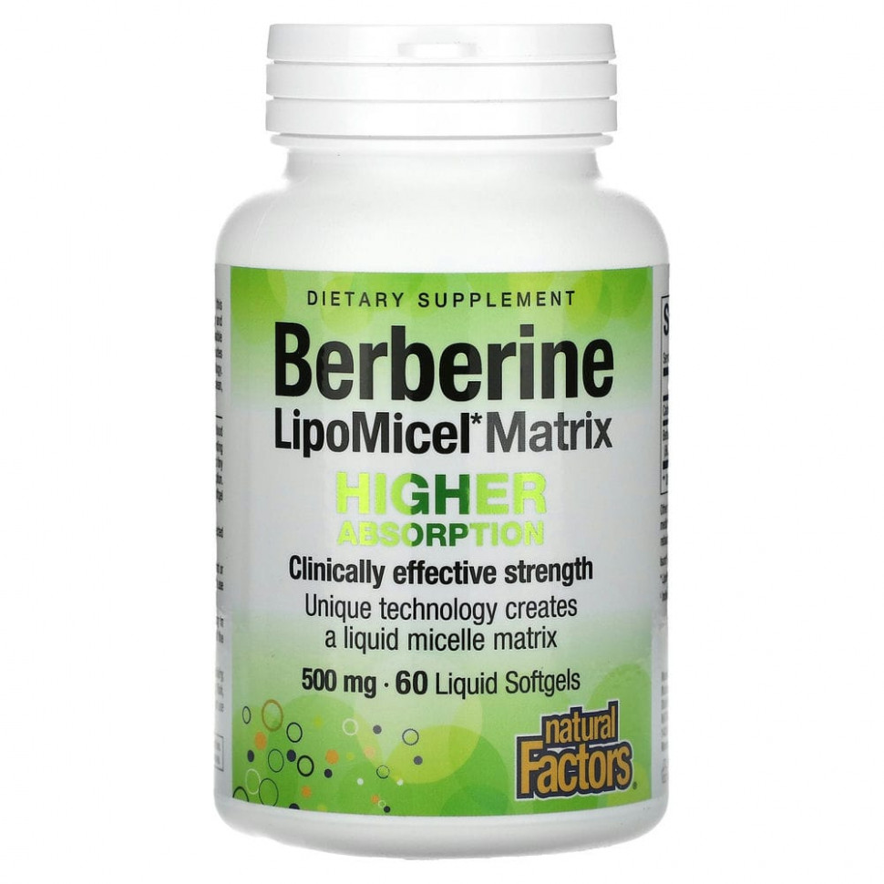 ������ ������ Natural Factors, Berberine LipoMicel Matrix, 500 ��, 60 ������ ��������  IHerb (������) ����
