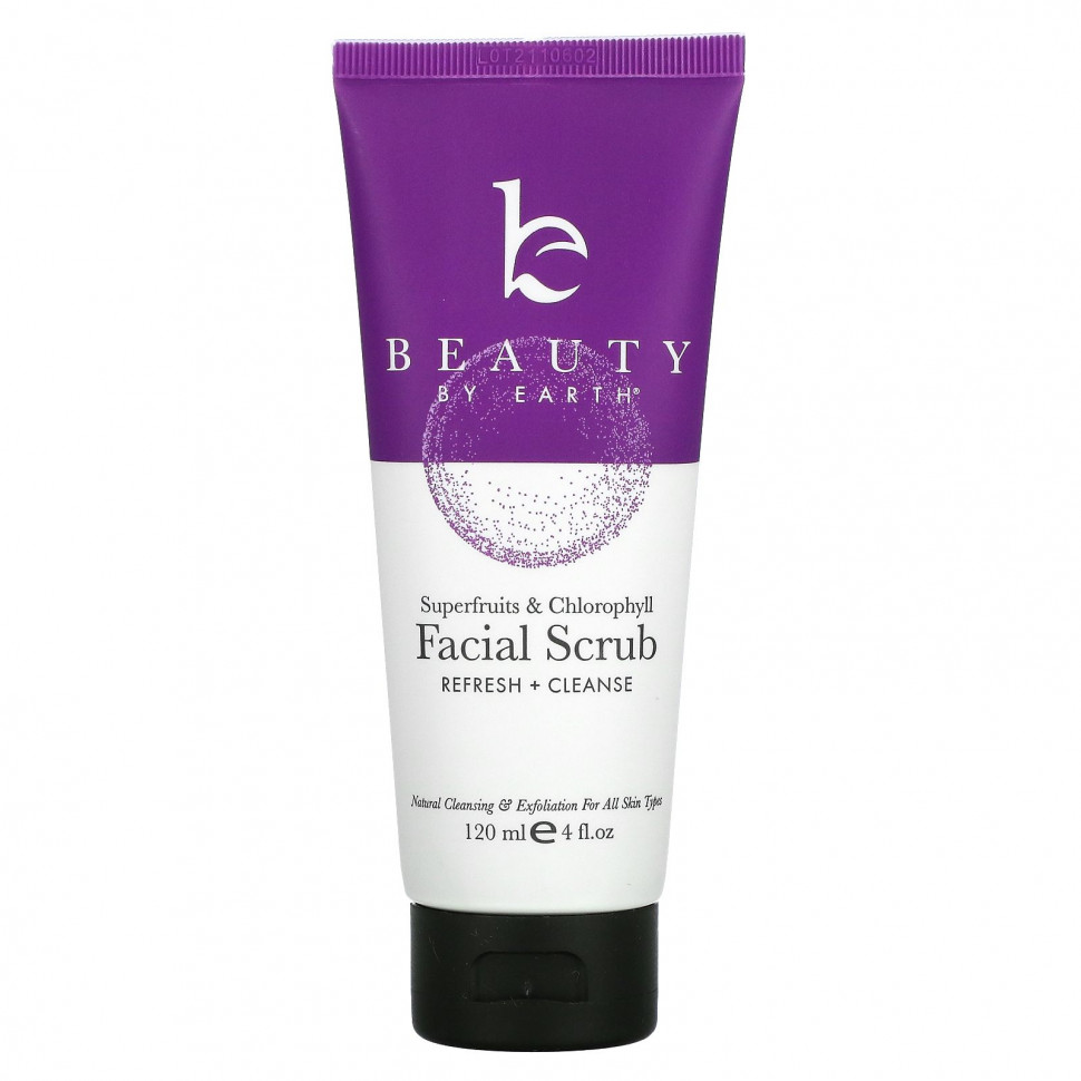 ������ ������ Beauty By Earth, Superfruits & Chlorophyll Facial Scrub, 4 fl oz (120 ml)  IHerb (������) ����