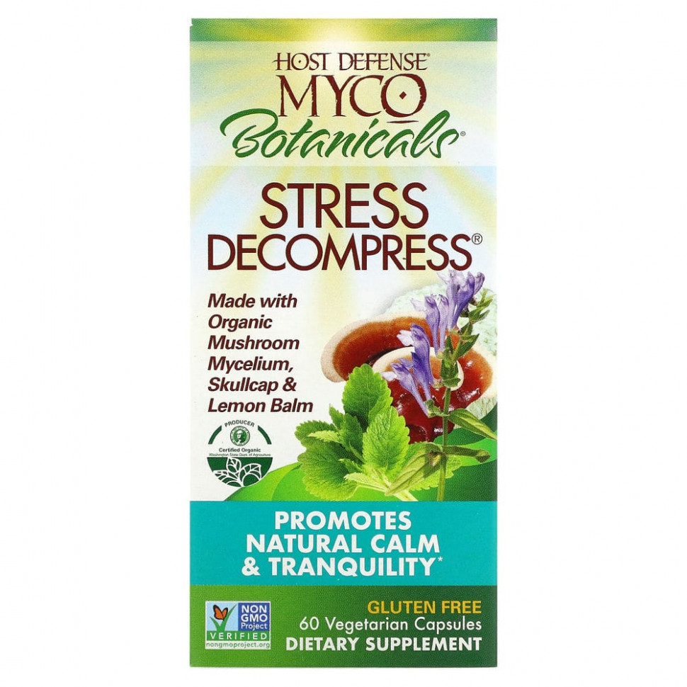������ ������ Fungi Perfecti, MycoBotanicals, Stress Decompress, 60 �������������� ������  IHerb (������) ����