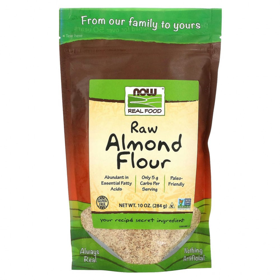 ������ ������ NOW Foods, Real Food, Raw Almond Flour, 10 ����� (284 �)  IHerb (������) ����