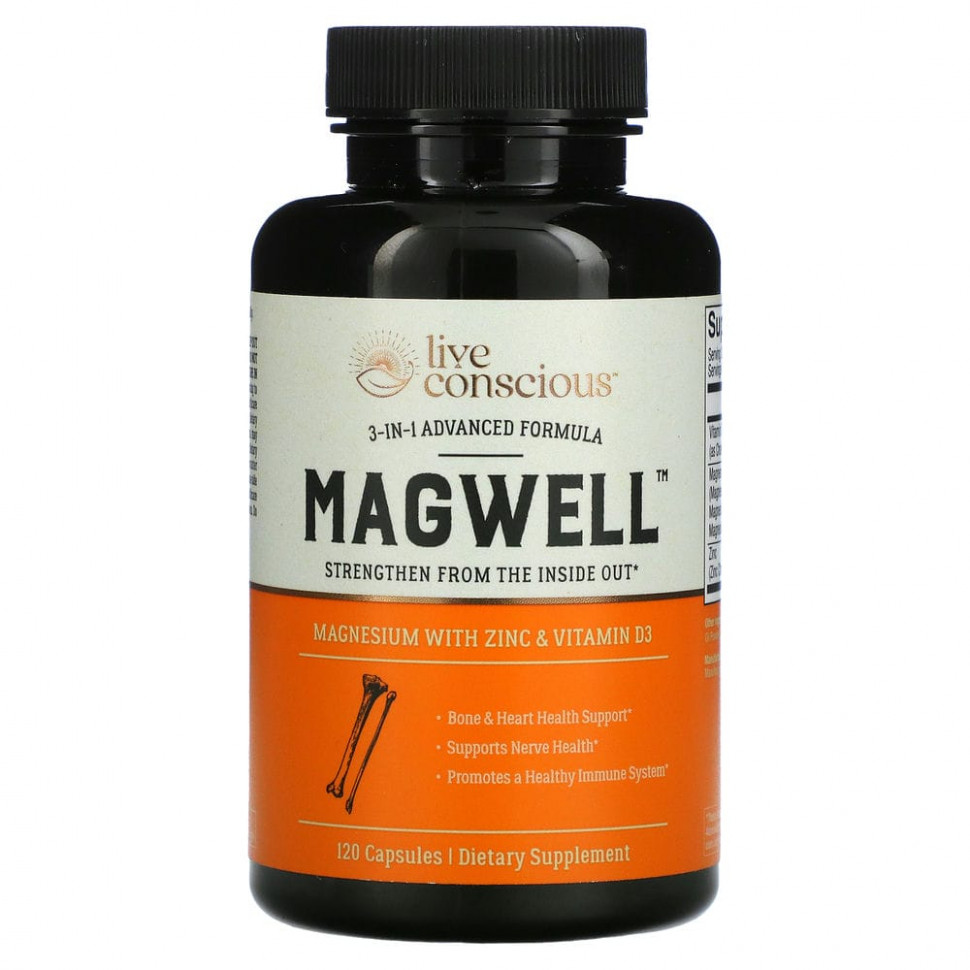 ������ ������ Live Conscious, MagWell, ���������� ������� 3 � 1, 120 ������  IHerb (������) ����