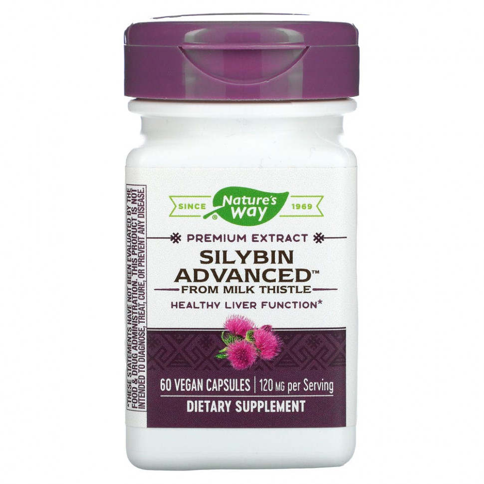 ������ ������ Nature's Way, Silybin Advanced from Milk Thistle, 120 mg, 60 Vegan Capsules  IHerb (������) ����