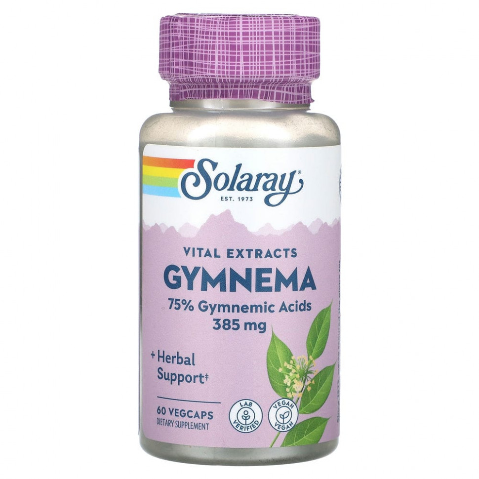 ������ ������ Solaray, Gymnema, Vital Extracts, 385 mg, 60 VegCaps  IHerb (������) ����