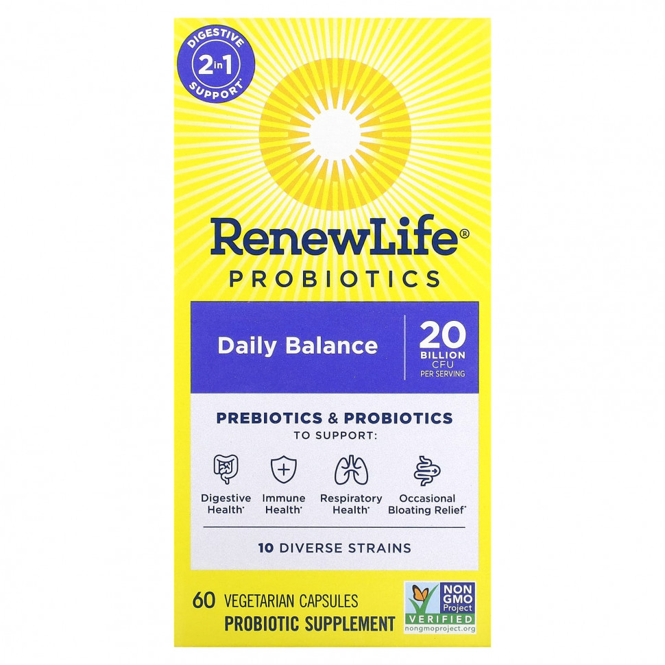������ ������ Renew Life, ����������, Daily Balance, 60 �������������� ������  IHerb (������) ����