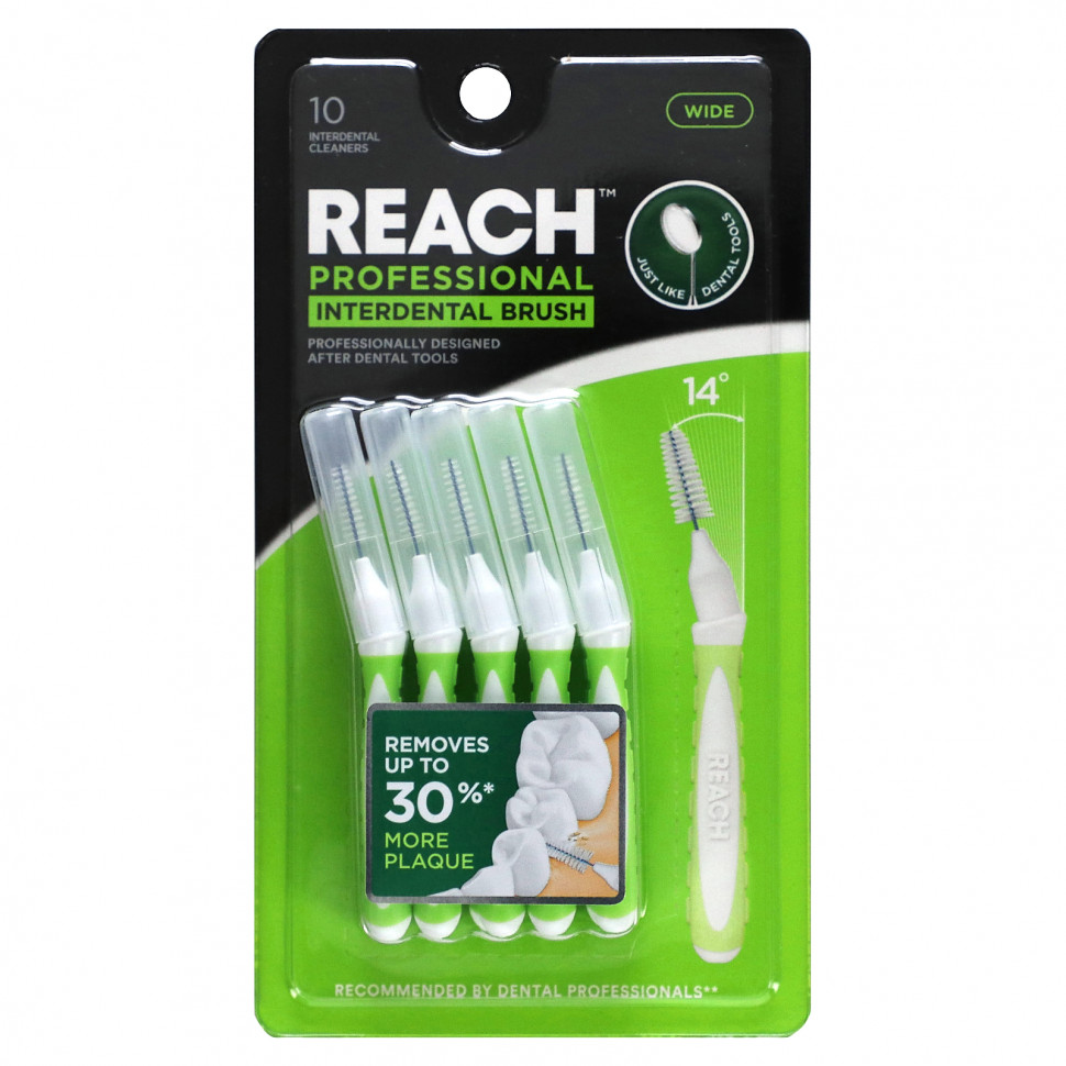 ������ ������ Reach, Professional Interdental Brush, Wide, 10 Interdental Cleaners  IHerb (������) ����