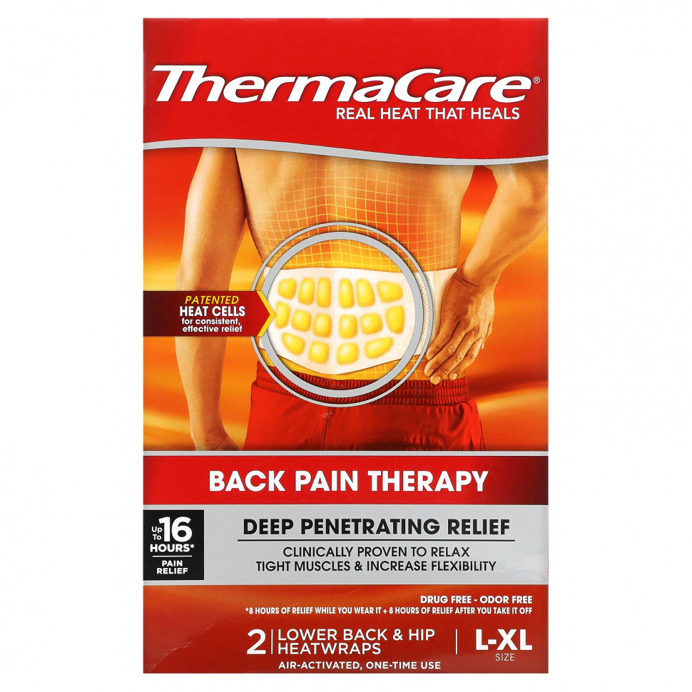 ������ ������ ThermaCare, ������� ���� � �����, L-XL, 2 �������� ����������� ��� �������� � �����  IHerb (������) ����