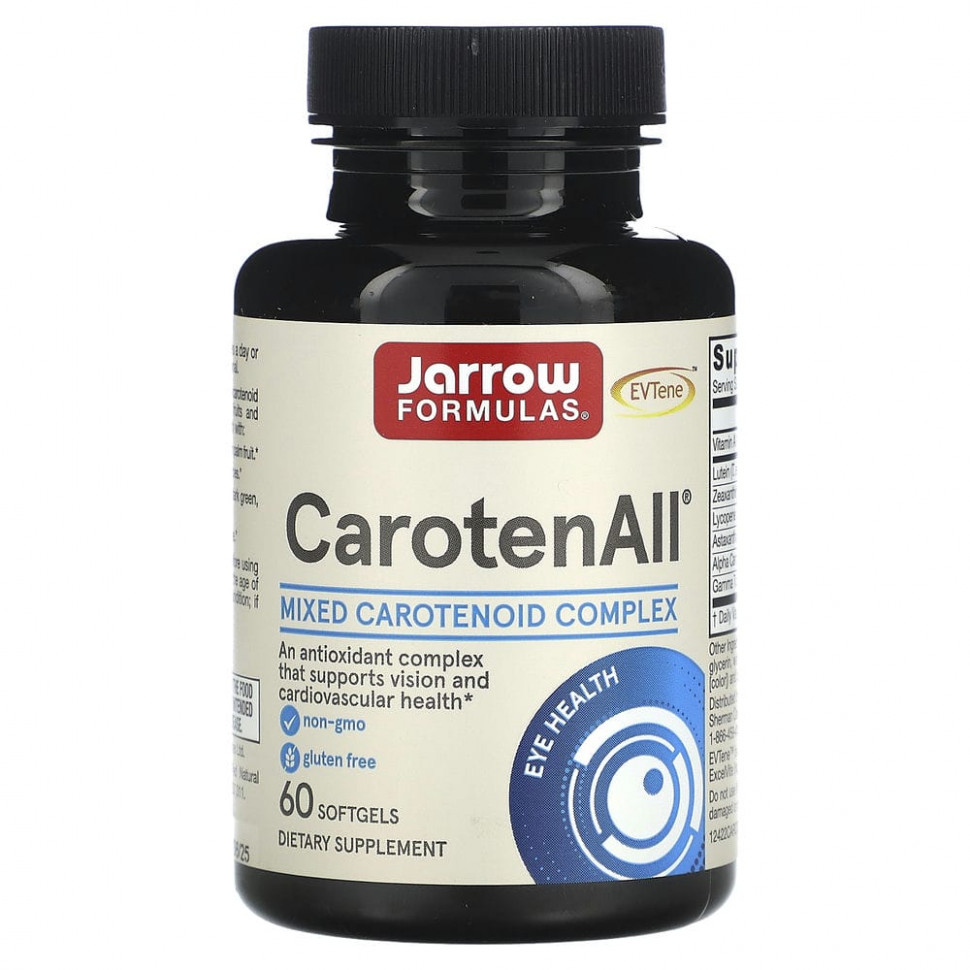 ������ ������ Jarrow Formulas, CarotenALL, �������� �� ����� ������������, 60 ������  IHerb (������) ����