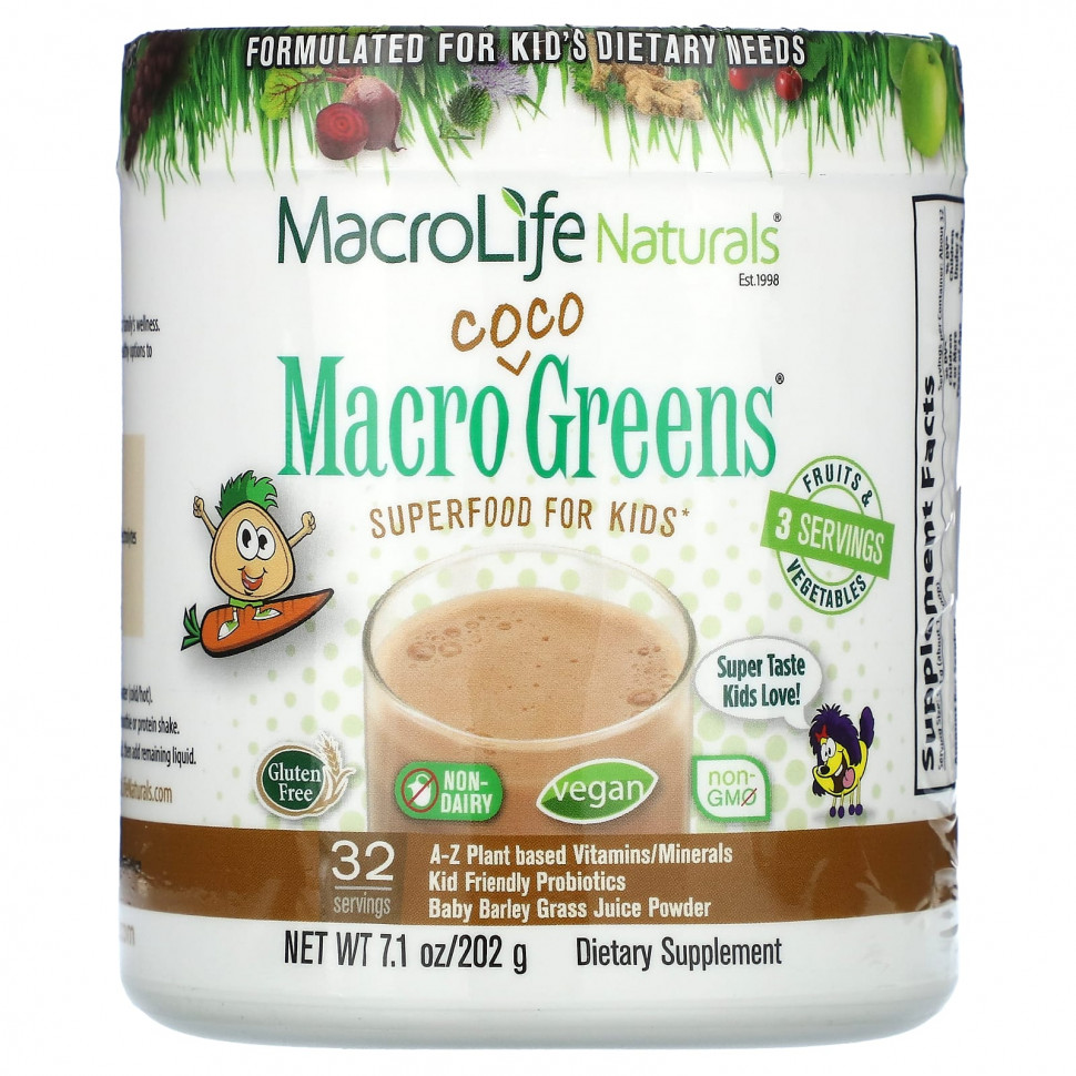 ������ ������ Macrolife Naturals, Macro Coco Greens, �������� ��� �����, 202 � (7,1 �����)  IHerb (������) ����