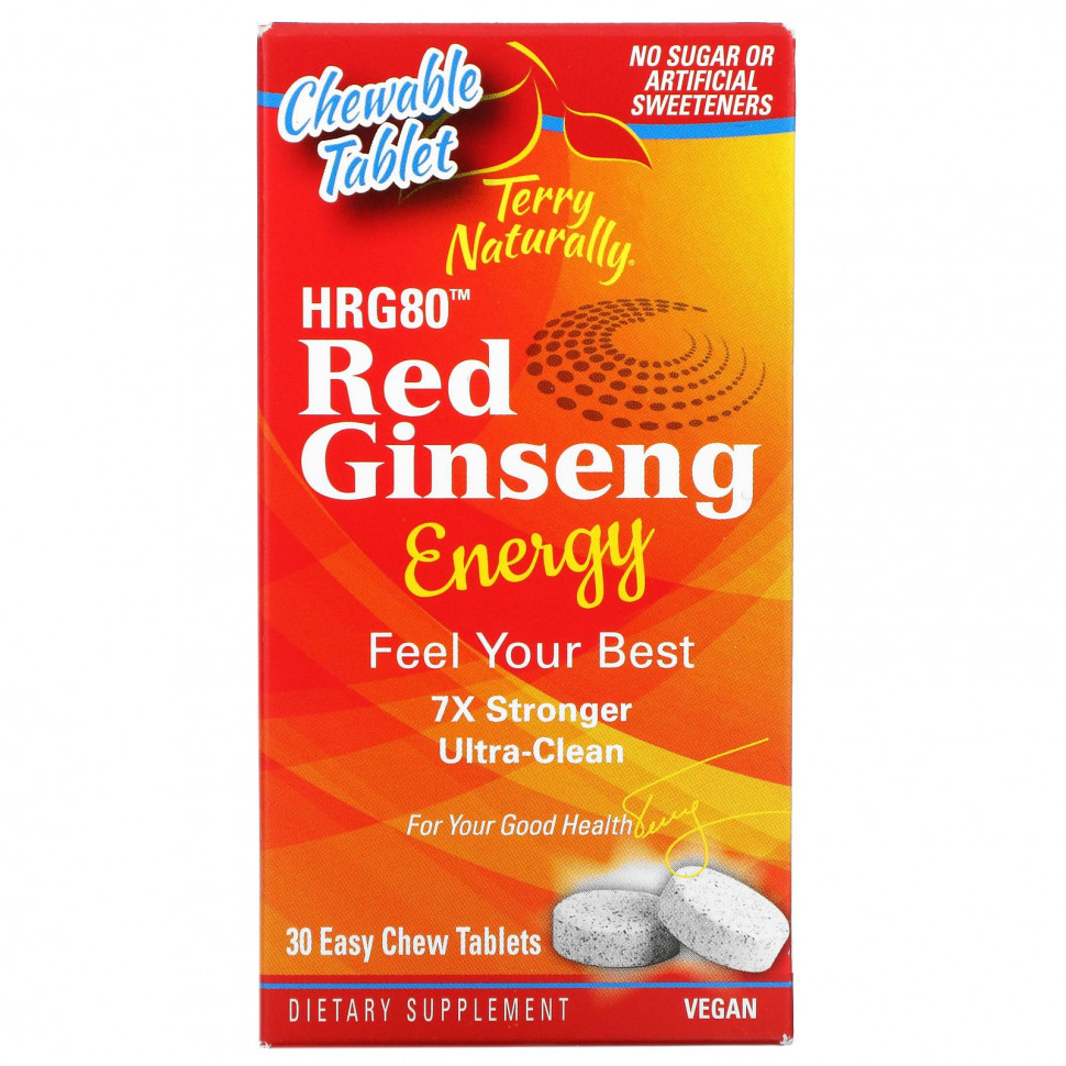 ������ ������ Terry Naturally, HRG80 Red Ginseng Energy, 30 ����������� ��������  IHerb (������) ����