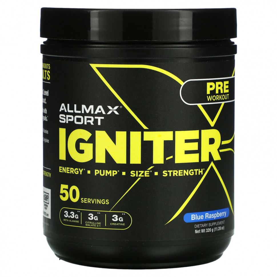 ������ ������ ALLMAX Nutrition, Igniter, ����� �����������, � ������� �������, 320 � (11,28 �����)  IHerb (������) ����