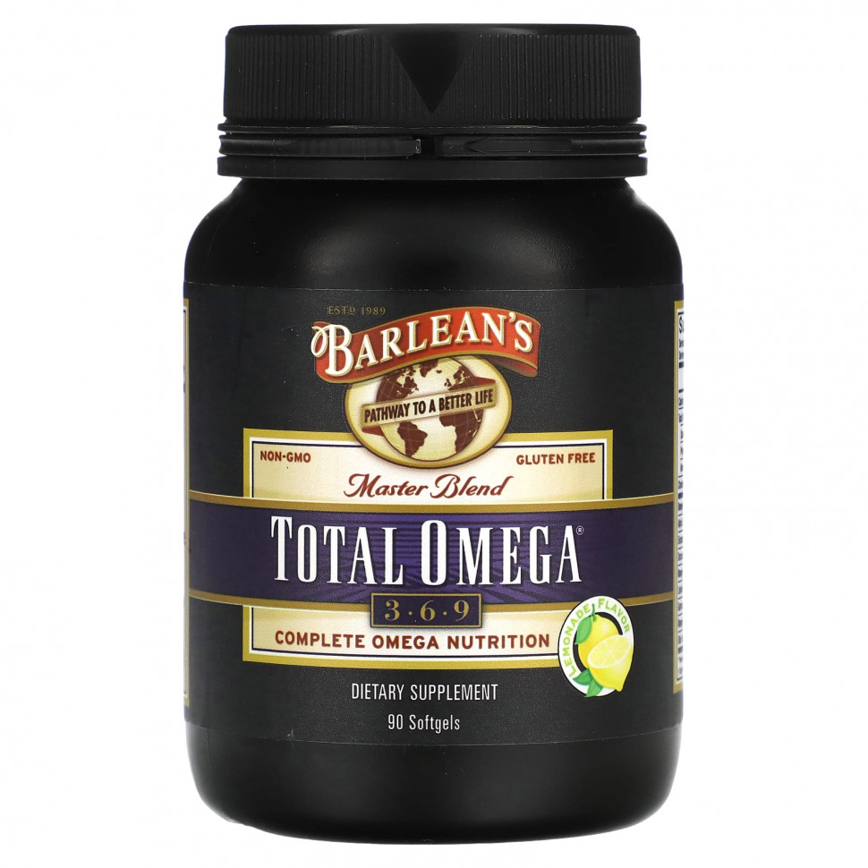 ������ ������ Barlean's, Master Blend, Total Omega 3-6-9, �������, 90 ������ ��������  IHerb (������) ����