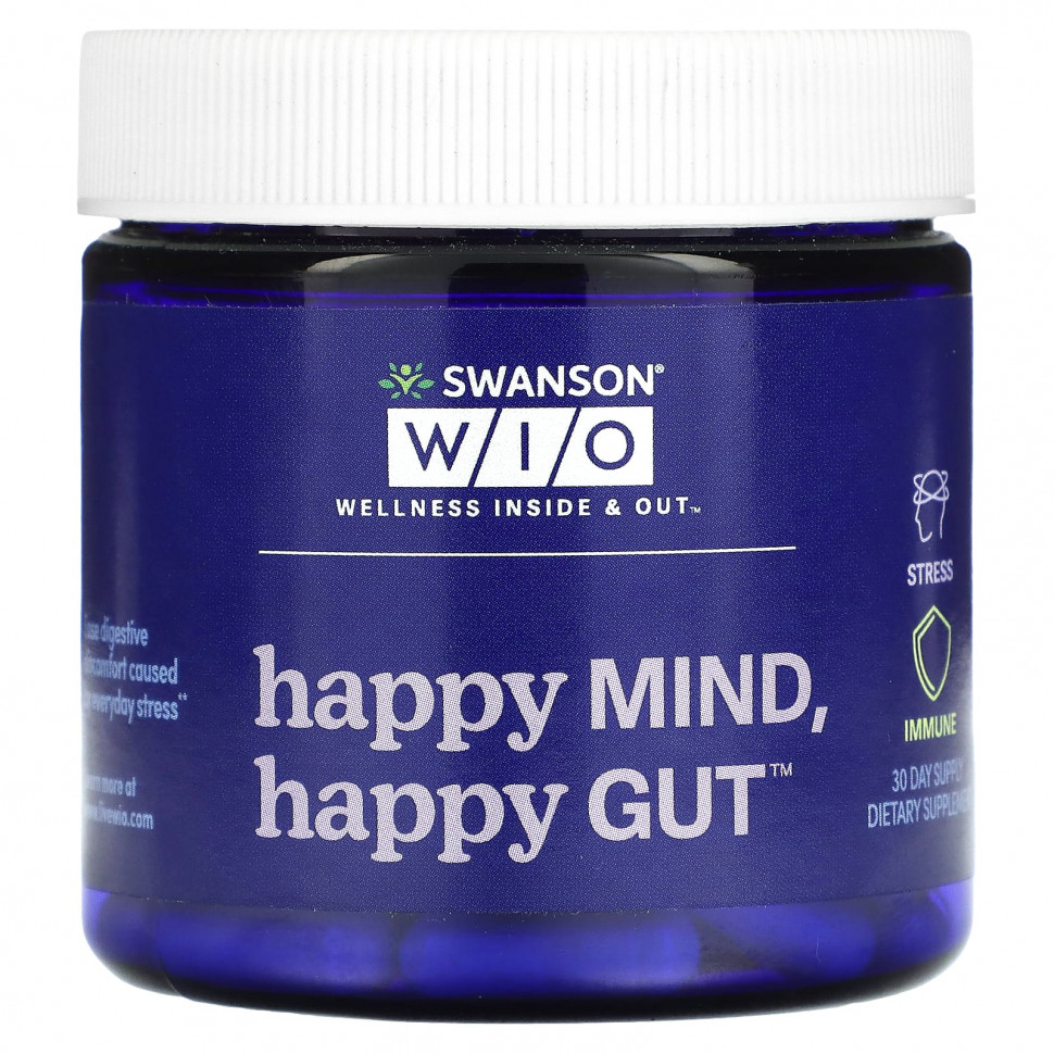 ������ ������ Swanson WIO, Happy Mind, Happy Gut, 30 �������������� ������  IHerb (������) ����