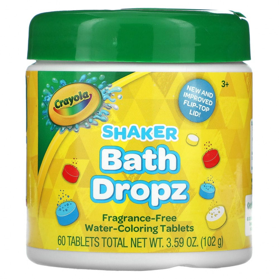 ������ ������ Crayola, Shaker Bath Dropz, ��� ����� ������ 3 ���, ��� �������, 60 ��������, 102 � (3,59 �����)  IHerb (������) ����