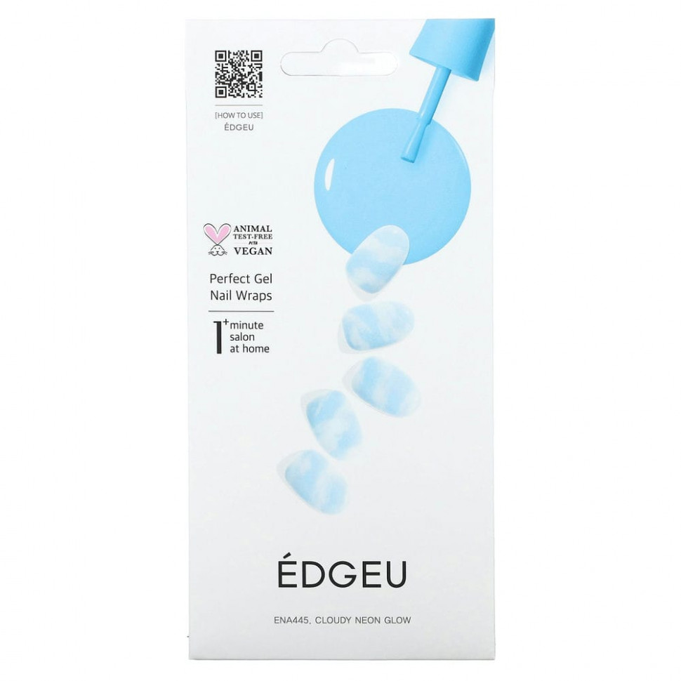 ������ ������ Edgeu, Perfect Gel Nail Wraps, ENA445, Cloudy Neon Glow, ����� �� 16 �������  IHerb (������) ����