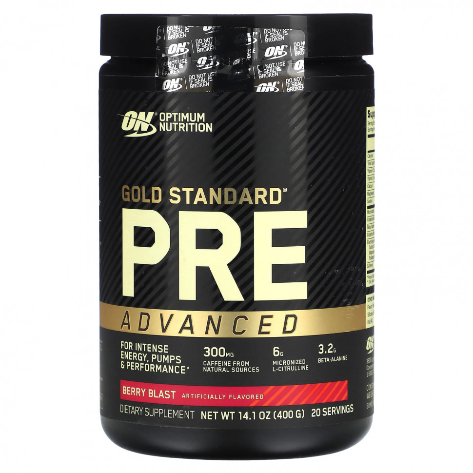 ������ ������ Optimum Nutrition, Gold Standard Pre Advanced, Berry Blast, 400 � (14,1 �����)  IHerb (������) ����